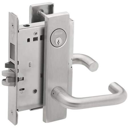Schlage Entrance Mortise Lock with Deadbolt, 03L Design, Satin Chrome L9453P 03L 626